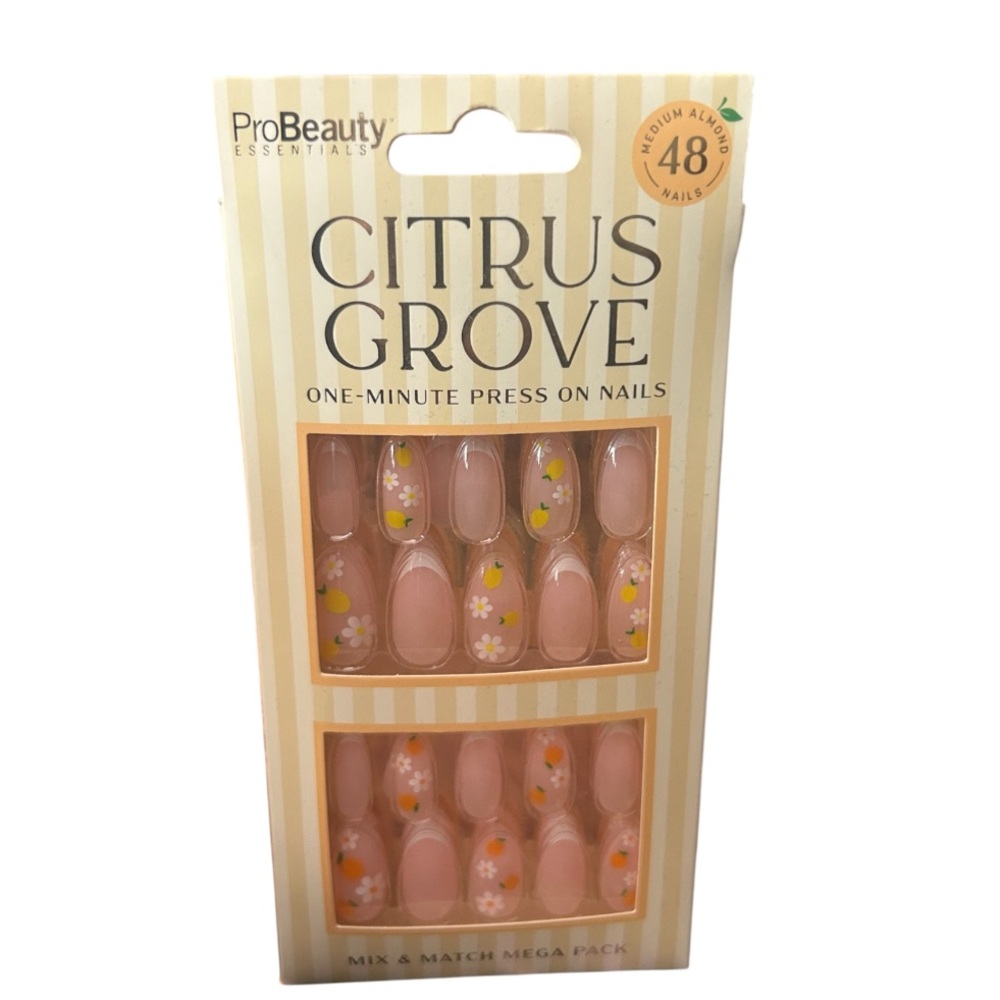 ProBeauty Essentials •Citrus Grove Press On Nails NEW